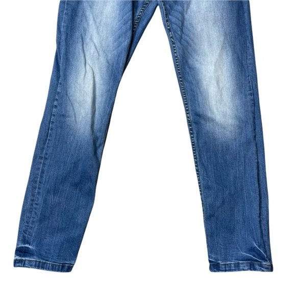 DESIGUAL Women's High Rise Washed Blue Denim Jeans Embroidered Flowers Size 32 - Picture 2 of 10